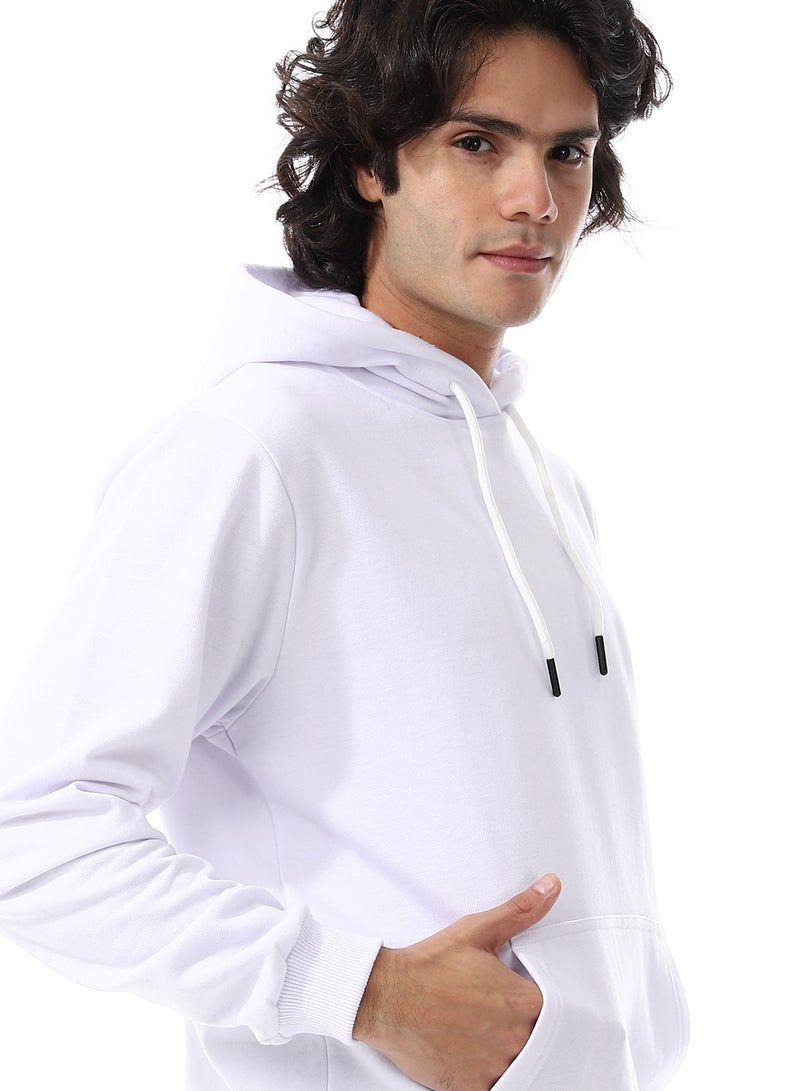 Andora White Long Sleeves Fleeced Hoodie_White - Image 4