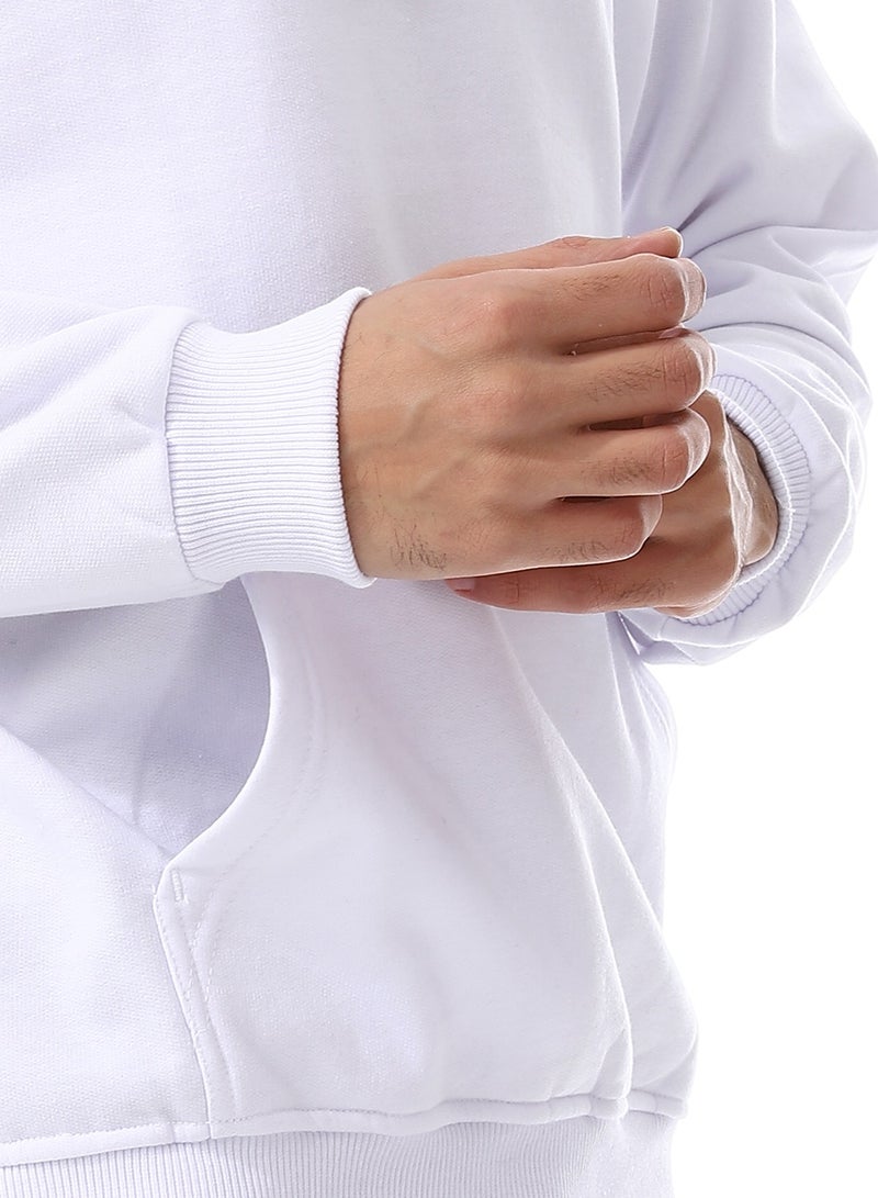 Andora White Long Sleeves Fleeced Hoodie_White - Image 5