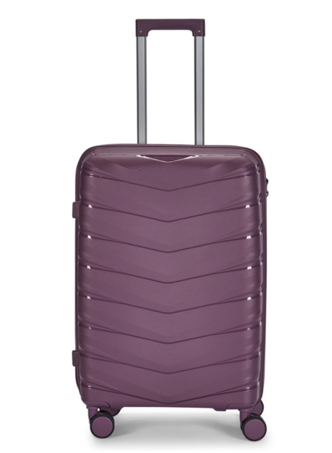 ليمرا طقم شنط سفر مكون من 4 حقائب أمتعة مصنوع من مادة البولي بروبلين المقاومة للكسر لون بنفسجي - Image 2