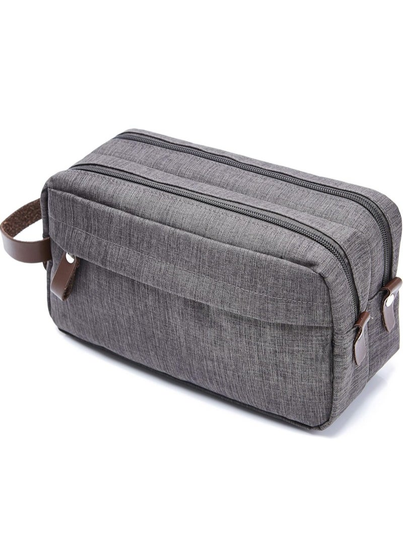 Toiletry Bag, Mini Travel Bag Two Compartments and Waterproof, Portable Storage Bag for Men and Women (Grey) - pzsku/ZCB4AB42C98717F879EFEZ/45/_/1722903624/64112b05-ec5e-4843-891c-c5e279755692