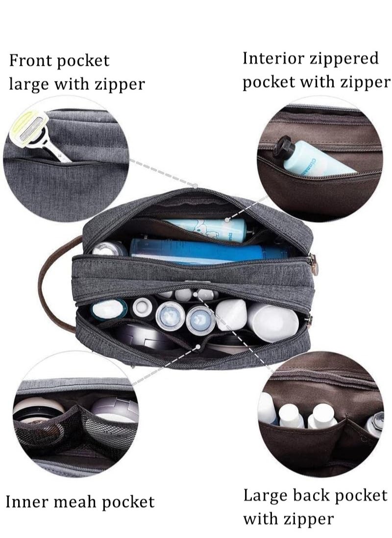 Toiletry Bag, Mini Travel Bag Two Compartments and Waterproof, Portable Storage Bag for Men and Women (Grey) - pzsku/ZCB4AB42C98717F879EFEZ/45/_/1722903644/a12b8e61-31cb-40f8-b530-903c908342d7