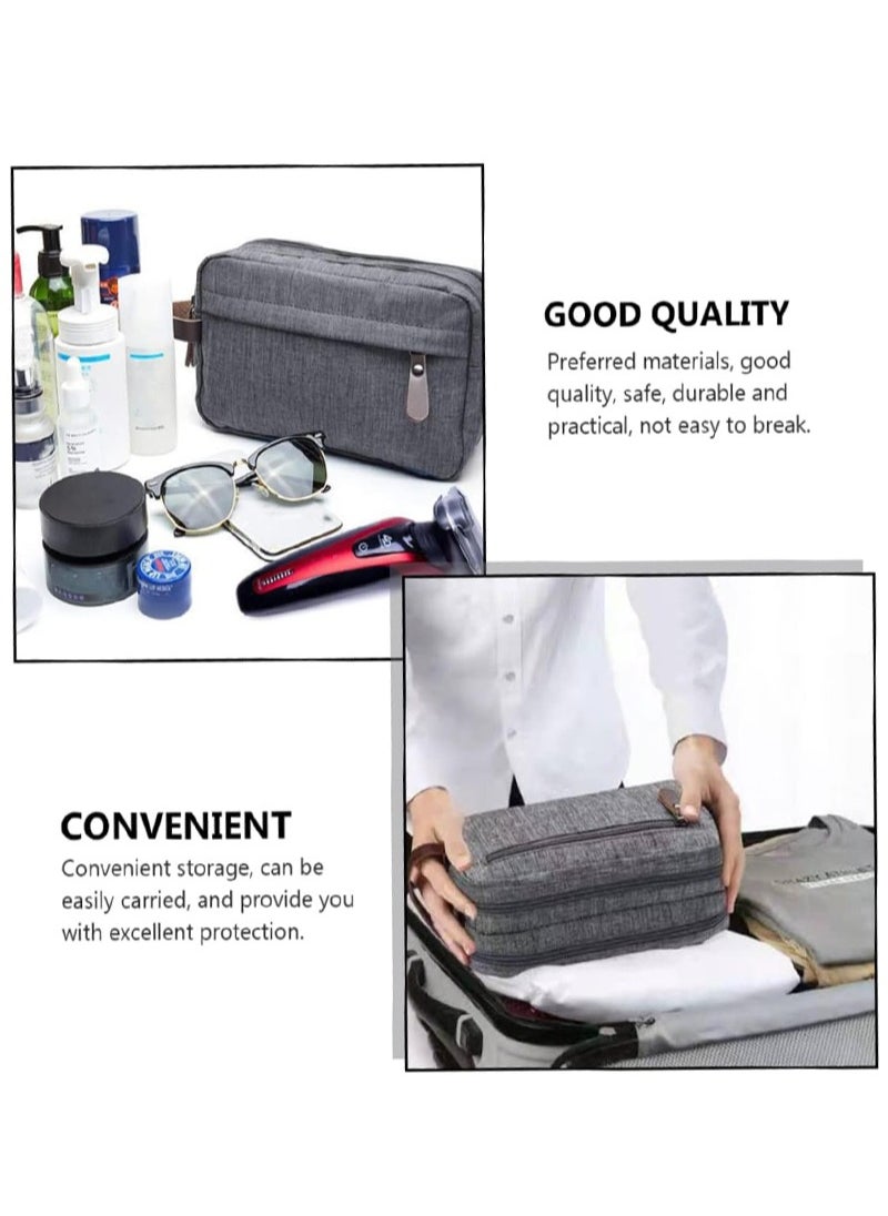 Toiletry Bag, Mini Travel Bag Two Compartments and Waterproof, Portable Storage Bag for Men and Women (Grey) - pzsku/ZCB4AB42C98717F879EFEZ/45/_/1722903664/39aa3a68-0447-4612-8bd7-0690fd6d7546