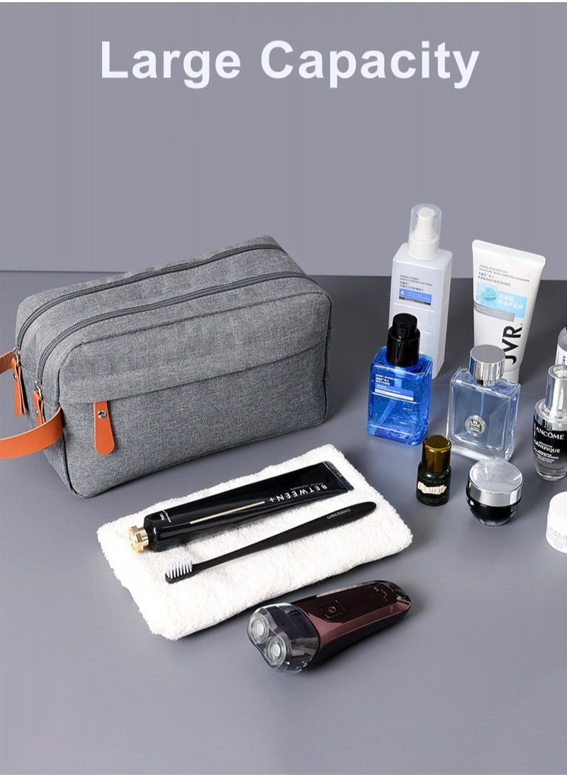 Toiletry Bag, Mini Travel Bag Two Compartments and Waterproof, Portable Storage Bag for Men and Women (Grey) - pzsku/ZCB4AB42C98717F879EFEZ/45/_/1722903674/4c883221-a18c-4207-8edc-a9ccdbfc7fbd