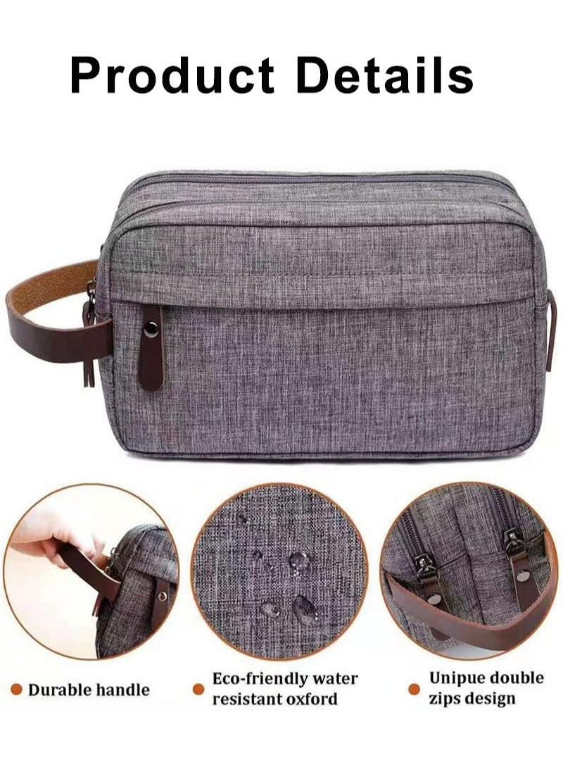 Toiletry Bag, Mini Travel Bag Two Compartments and Waterproof, Portable Storage Bag for Men and Women (Grey) - pzsku/ZCB4AB42C98717F879EFEZ/45/_/1722903684/26bbb66d-f260-436c-8cae-4025efce76ea