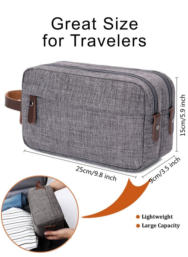 Toiletry Bag, Mini Travel Bag Two Compartments and Waterproof, Portable Storage Bag for Men and Women (Grey) - pzsku/ZCB4AB42C98717F879EFEZ/45/_/1722903694/7de6b307-c795-496b-ac28-40101f869fef