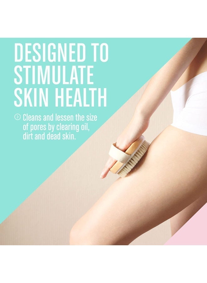Galaxy Goods Dry Brush for Body – Dual-Use Exfoliating & Massage Brush with Natural Bristles and Soft Nodules for Cellulite Reduction, Lymphatic Drainage & Glowing Skin - Image 5