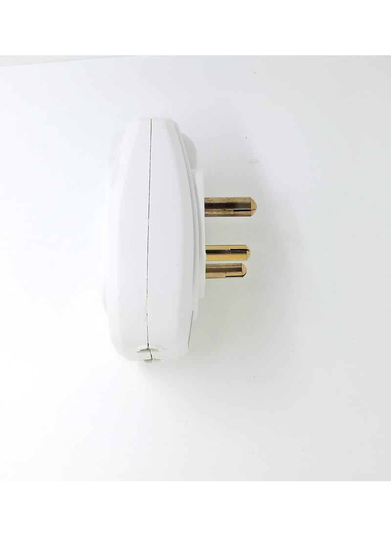 CONA CONA 3 Pin 6A to 16A SMYLE Hugo 3 Way Power Plug Adapter White  - Image 4
