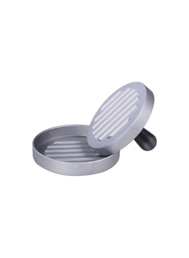 دريمزون مكبس برجر من الألومنيوم غير اللاصق | قالب برجر لحم سهل الاستخدام للمطبخ وشواية الشواء - فضي - Image 2