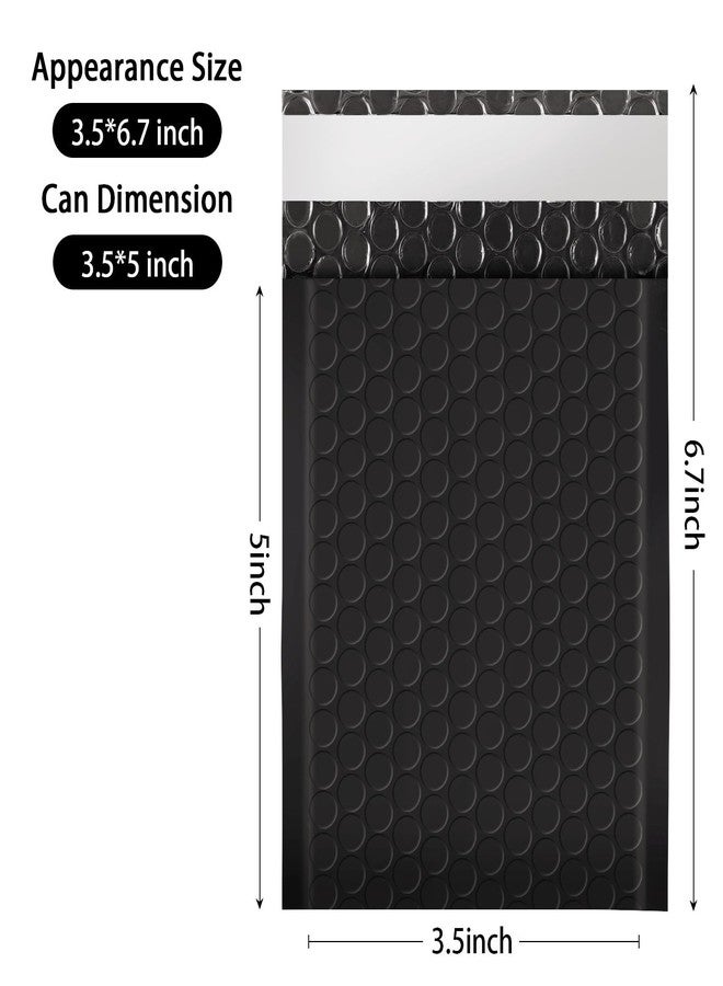 Dasen Bubble Mailers 3.5x5 Inch 50 Pcs,Small Self-Sealing Mail Shipping Bags,Black Padded Envelopes #0000 - Image 2