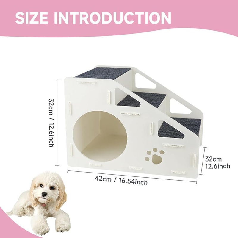 4 Step Dog Stairs Non Slip Pet Ladder for High Bed Couch Lightweight Frame 42x32x32cm - Image 3