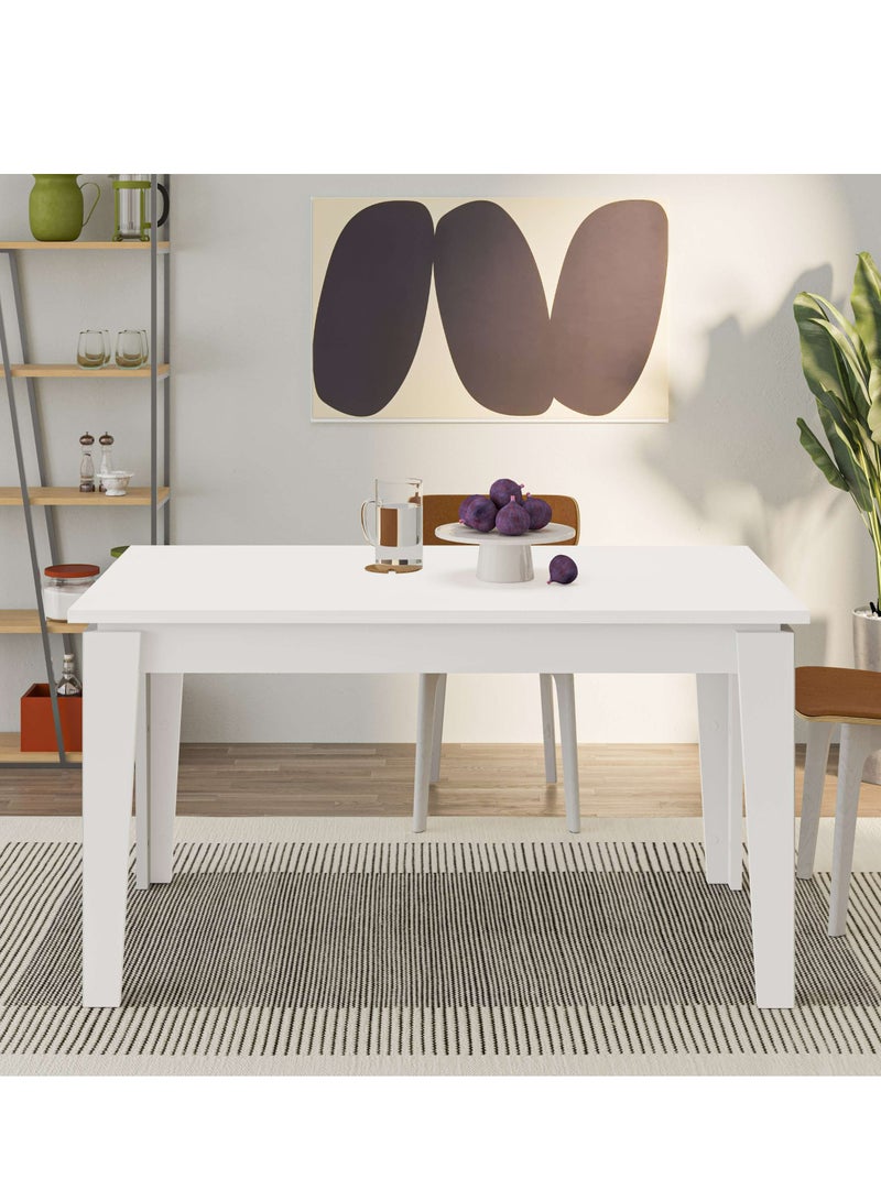 Mourah Home Tolmen Extendable Dining Table L 140 X W 80 - White  - Image 2
