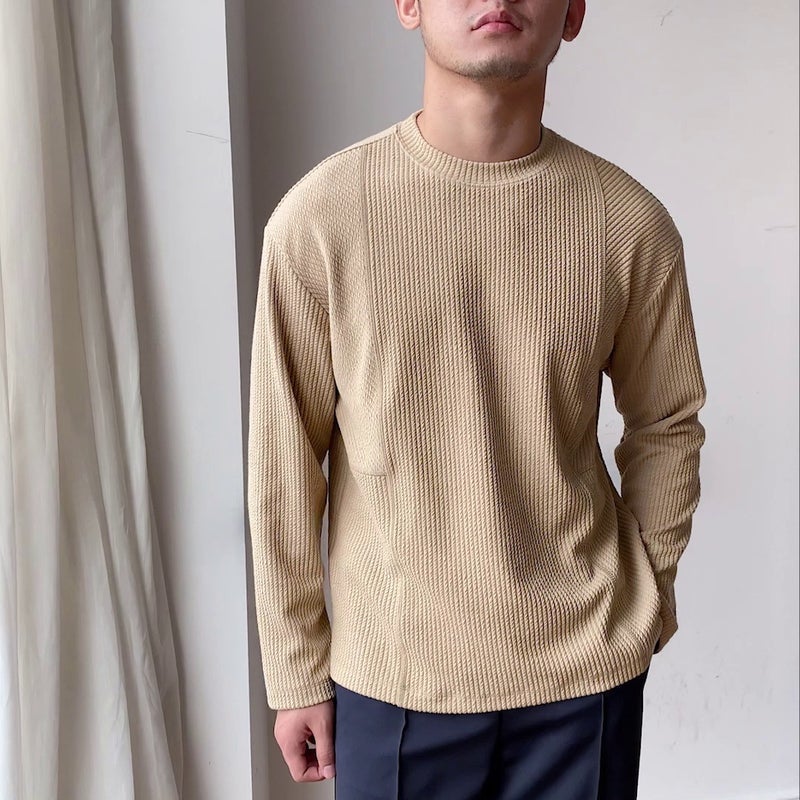 Pit Strip Round Neck Long-Sleeved T-Shirt Men'S Japanese Style K-Style Spring And Autum Simple Casual Light Mature Style Bottoming Shirt Men'S Trbottomy - Image 1