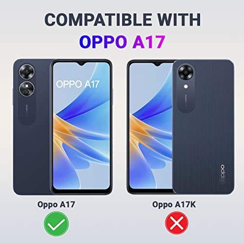 LIRAMARK Silicone Soft Back Cover Case for Oppo A17 (Blue) - Image 2