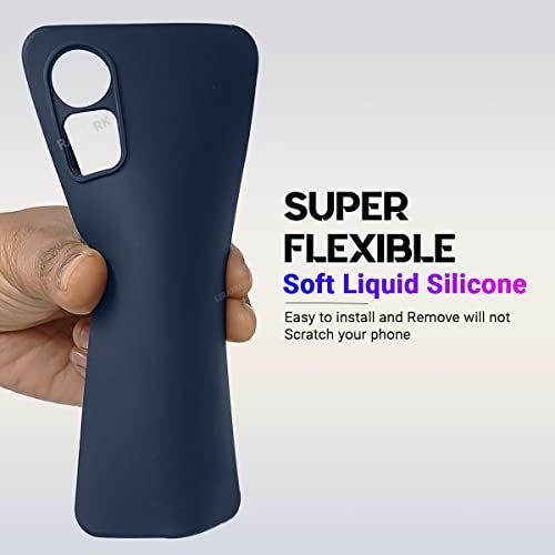 LIRAMARK Silicone Soft Back Cover Case for Oppo A17 (Blue) - Image 5