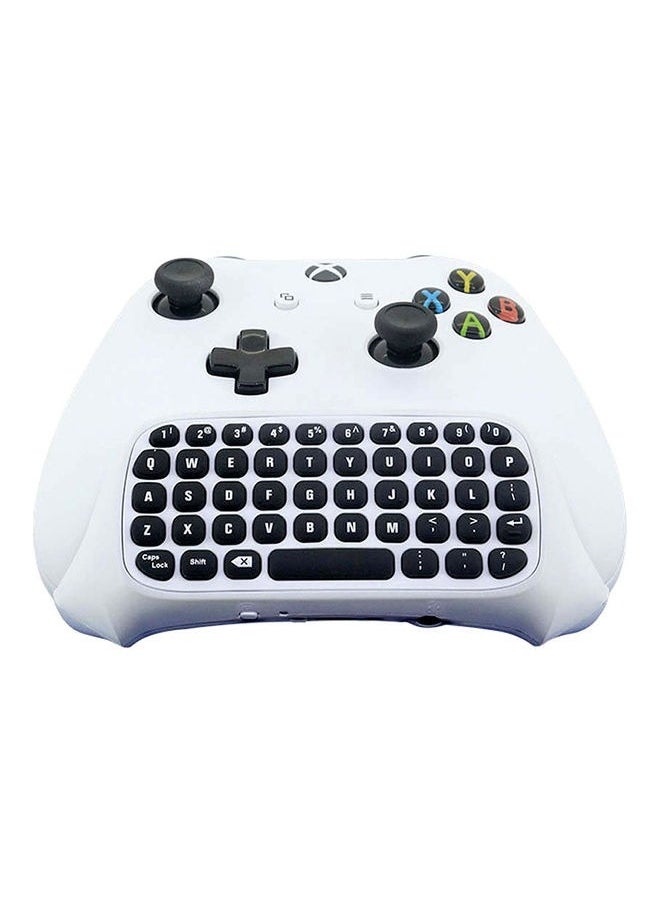 Generic - 2.4G Wireless Mini Chatpad Keyboard with 3.5mm Audio Jack Chat Message Keypad Replacement for XBox One/Slim/Elit Controller White - Image 1
