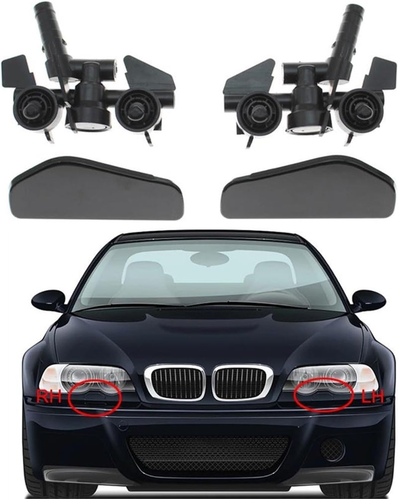 Vuzmode Front Headlight Washer Cover for BMW 3 Series E46 - Image 2