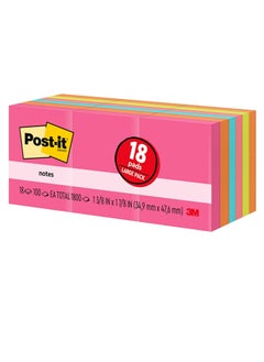 Post It 1 Pack Cape Town Collection Favorite Sticky Notes 1 3/8 Inch x 1 7/8 Inch  - Image 2