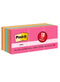 Post It 1 Pack Cape Town Collection Favorite Sticky Notes 1 3/8 Inch x 1 7/8 Inch  - Image 3