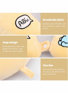 Excefore Travel Pillow U Shaped with Sleeping Eye Cover (Yellow)  - Image 5