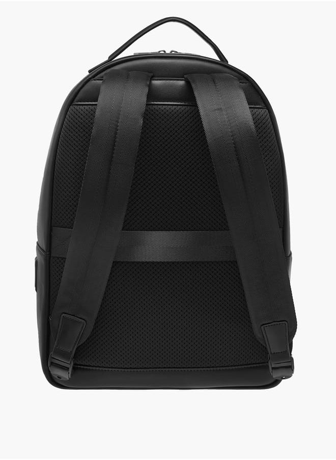 DUCHINI Men Textured Backpack with Adjustable Straps and Zip Closure  - Image 3
