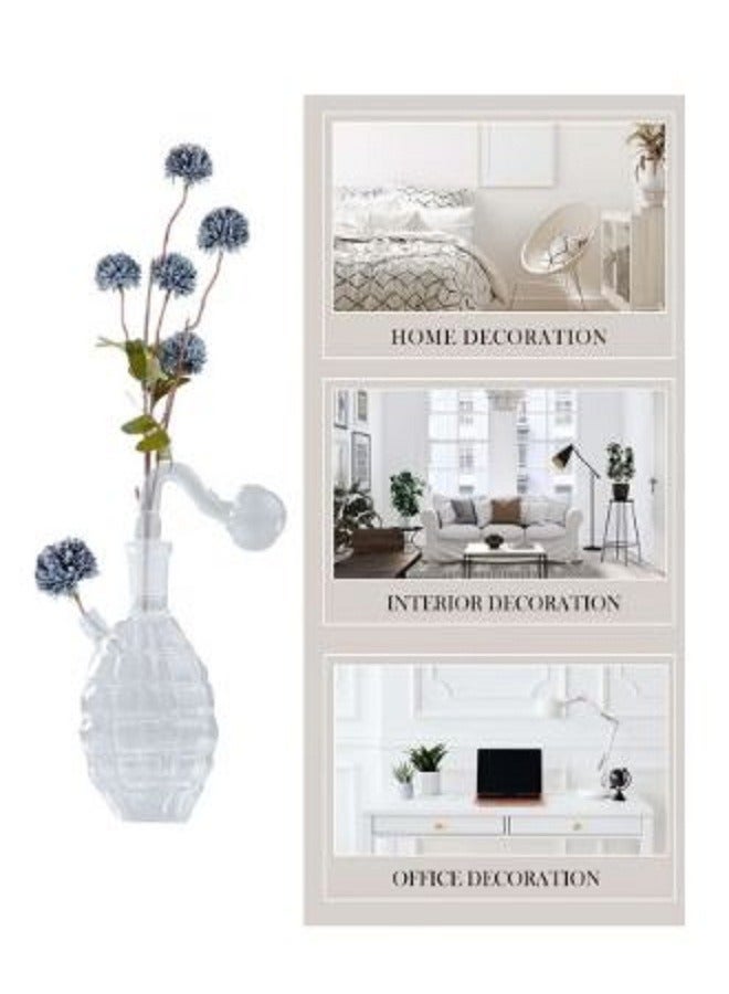 مزهرية زجاجية صغيرة لديكور المنزل للزهور