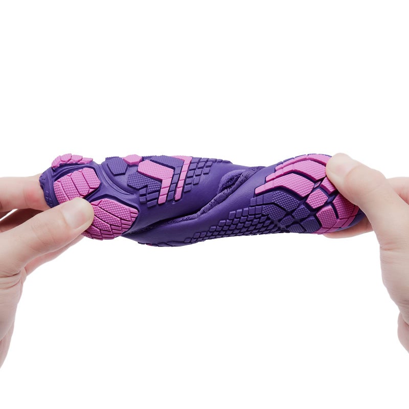 Racqua Kids Water Shoes Girls Quick Dry Lightweight Sport Beach Aqua Shoes Barefoot Outdoor Swim Pool Walking Boating Surfing Shoes Big Kid Purple 4 - Image 5