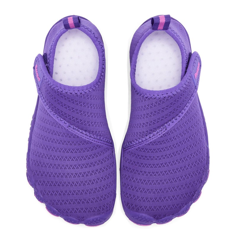 Racqua Kids Water Shoes Girls Quick Dry Lightweight Sport Beach Aqua Shoes Barefoot Outdoor Swim Pool Walking Boating Surfing Shoes Big Kid Purple 4 - Image 3