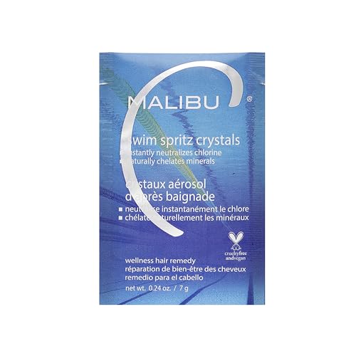 Malibu C Swim Spritz Crystals 1 Packet Contains Vitamin C to Eliminate Chlorine from Skin Hair Post Swim NonIrritating Chlorine Neutralizer for Hair Skin - Image 1