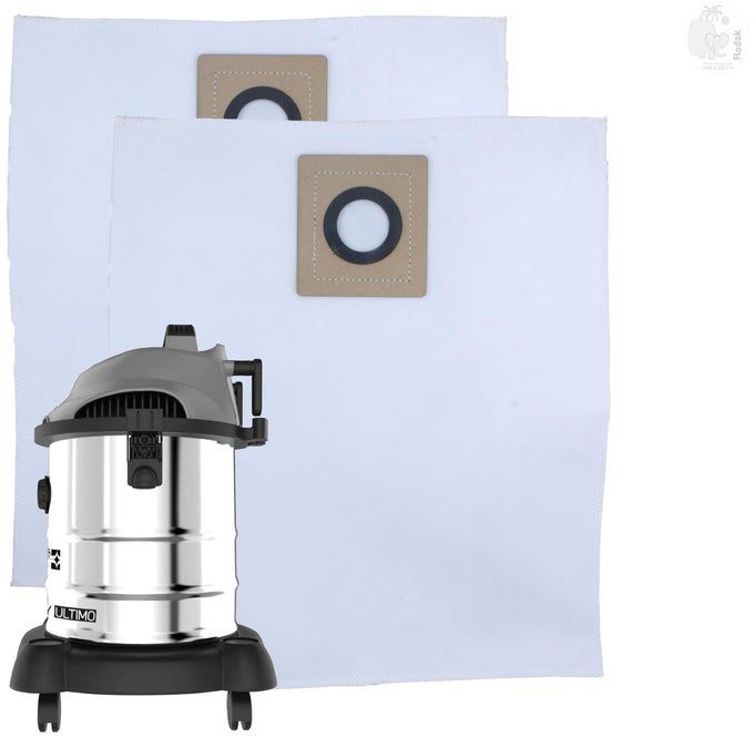 RODAK Set of 2 Dust Bags Compatible with Euroclean Ultimo, Tear Resistant, 3-Ply Dust Bags Provides an Advanced Filtration on Micro-Level Compared to 2 Ply Paper Filters - Image 1