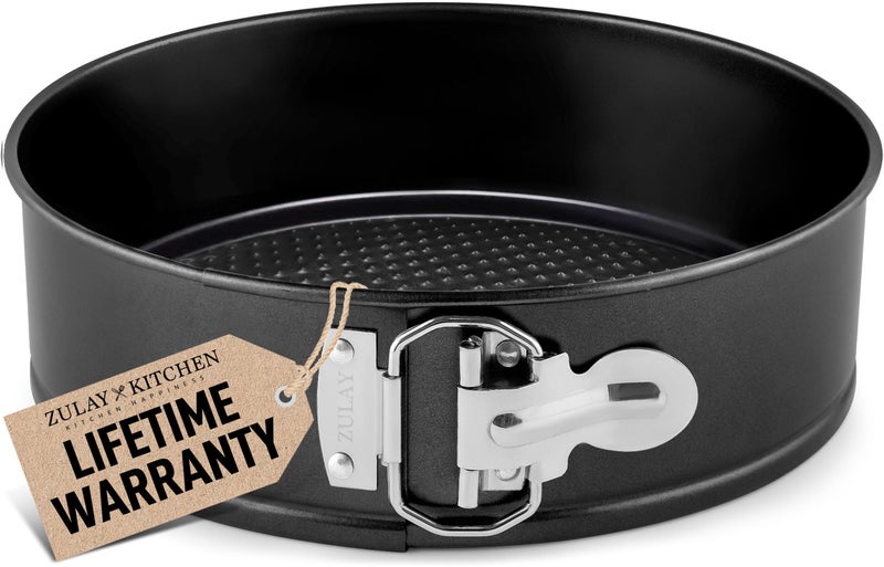 Zulay Kitchen Zulay Premium Springform Pan 9-Inch Nonstick Cheesecake Pan with Removable Bottom, Leak-Proof Design, No Need for Parchment Paper â€“ For Baking Cakes, Cheesecakes, Pies - Easy to Clean (Black) - Image 1
