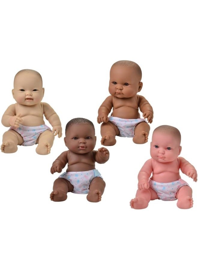 Constructive Playthings Huggable Multi-Cultural Baby Dolls for Kids, Set of 4 - Image 1