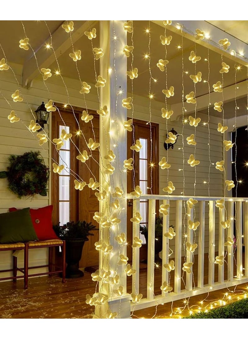 KASTWAVE LED String Lights, 3M 20LED Battery Operated String Romantic Flower Rose Fairy Light, Indoor Outdoor Decorations Large Rose Flower Diameter (1, Butterfly Fairy String Lights) - Image 3