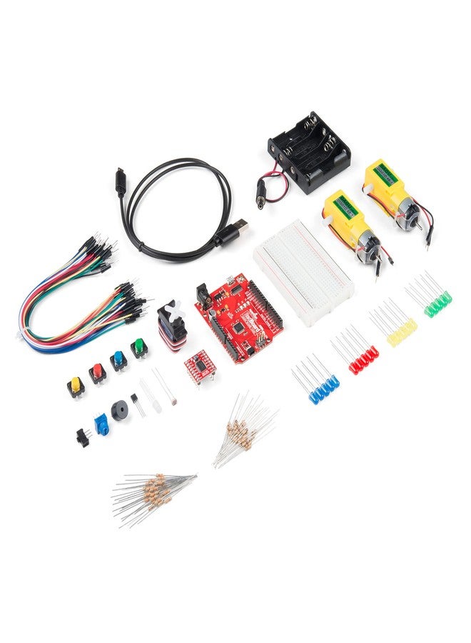 SparkFun Tinker Kit - STEM and STEAM Kit - Learn Compatible with Arduino Programming - 11 Circuits - Blink LED Create Simon Says Game Control a Motor Light Sensor Temperature Sensor and More - Image 1