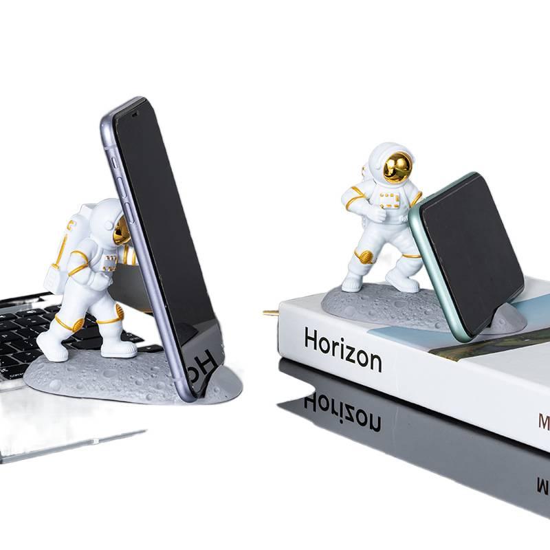 Phone Holder Astronaut Desktop for Broad Compatibility Black finish with Lightweight Carry - Image 2