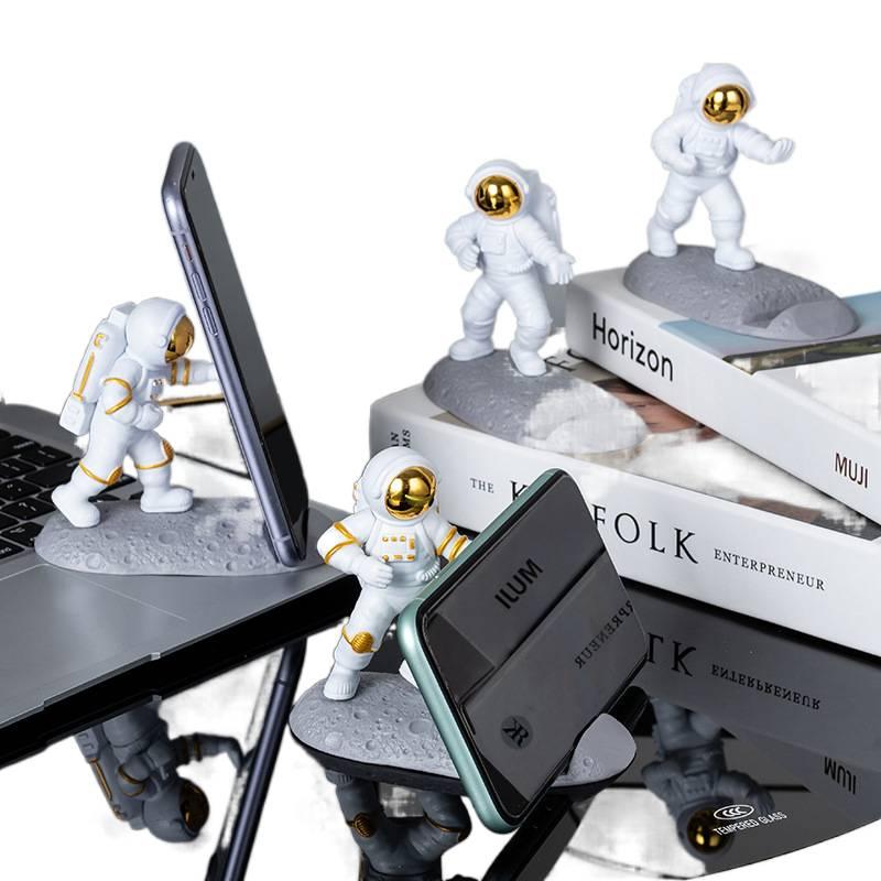 Phone Holder Astronaut Desktop for Broad Compatibility Black finish with Lightweight Carry - Image 3