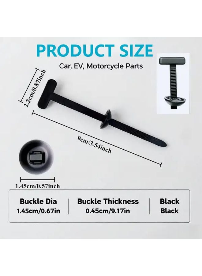 200pcs Heavy Duty Nylon Plastic Cable Ties Black Multifunctional Fasteners For Cable Management - Image 3