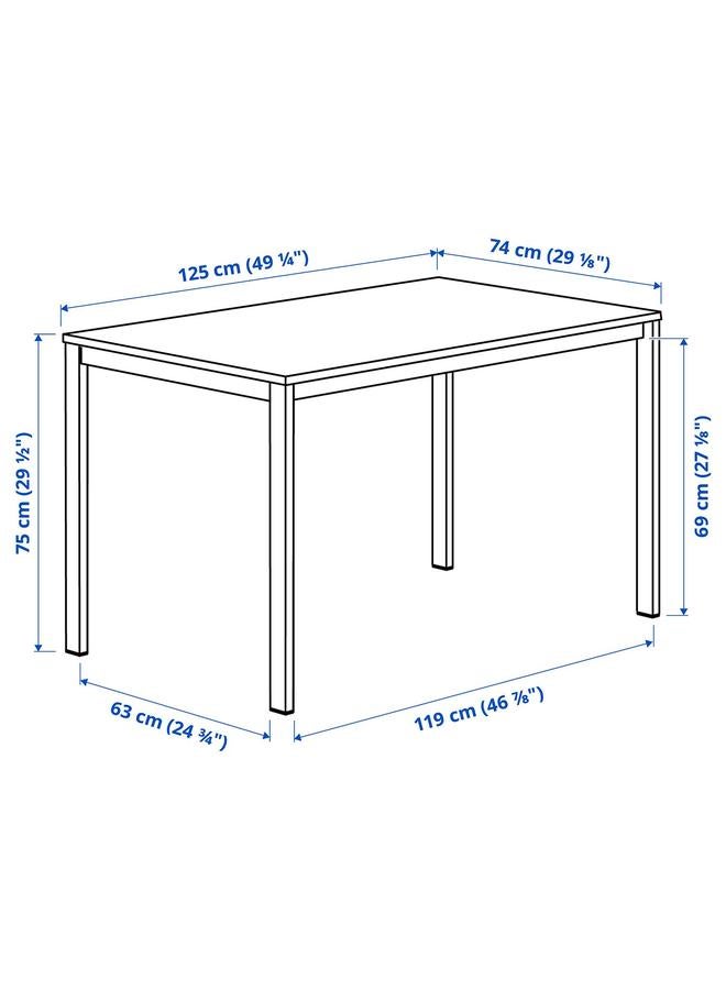 erorex Table, Green/White, 125X74 Cm - Image 2