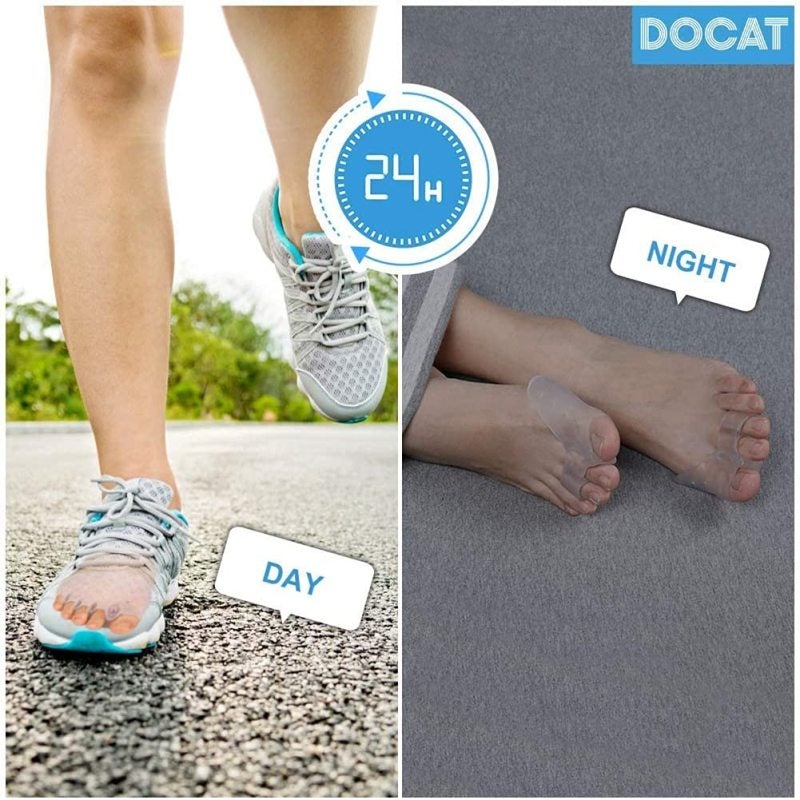 Gel Toe Separators: White Soft Silicone Toe Straighteners - Bunion Corrector for Foot Care, Hallux Valgus & Hammer Toe Alignment - Image 5