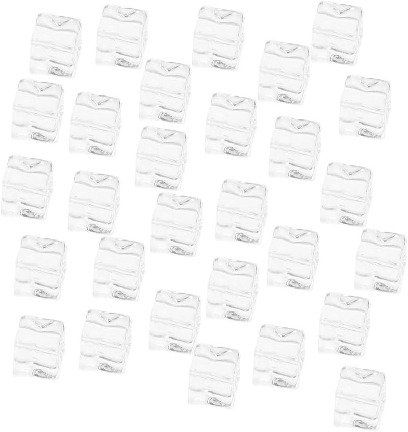 Reusable Plastic Fake Ice Cubes 200PCS Clear Crystal Props For Drinks Photography Decor - Image 1