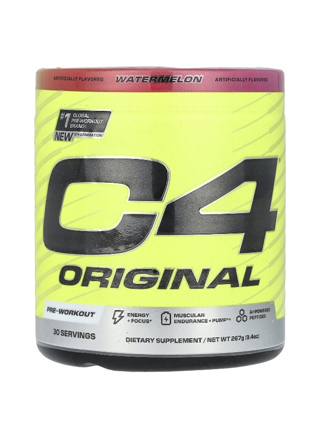 C4  Cellucor C4 / Cellucor, C4 Original, Pre-Workout, Watermelon, 9.4 oz (267 g)  - Image 1
