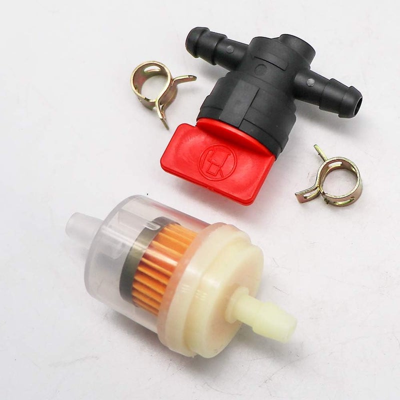 kipa 1/4" In Line Fuel Gas Filter Shut Cut Off Valve Clamp For 494768 697947 698183 John Deere AM36141 AM107340 49019-7001 lawn mower Pack-10 - Image 4