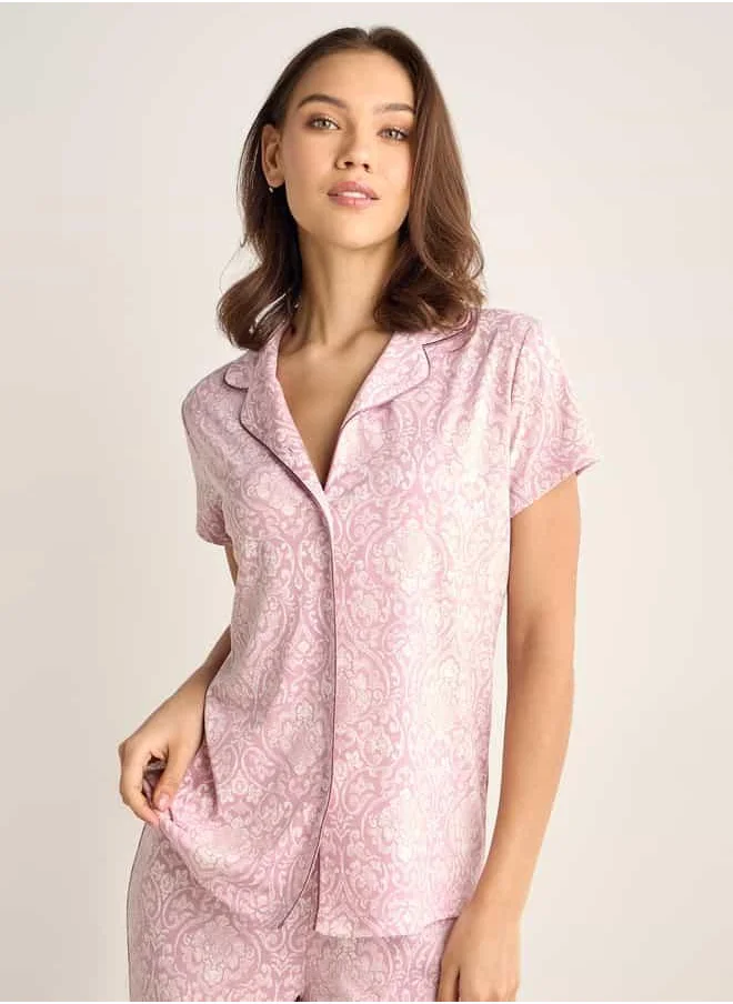 فاف Printed Shirt and Pyjama Set