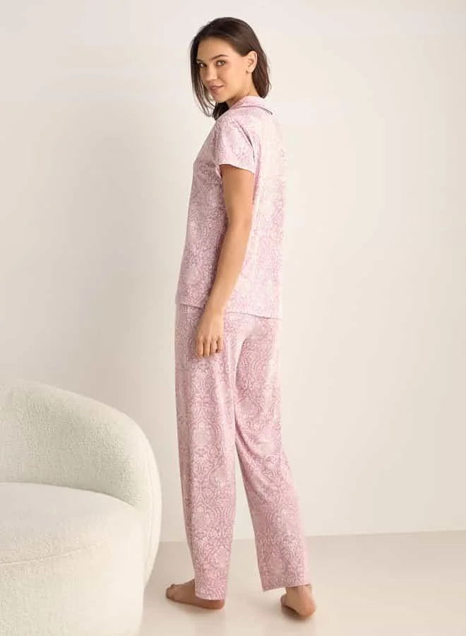 Splash FAV Printed Shirt and Pyjama Set