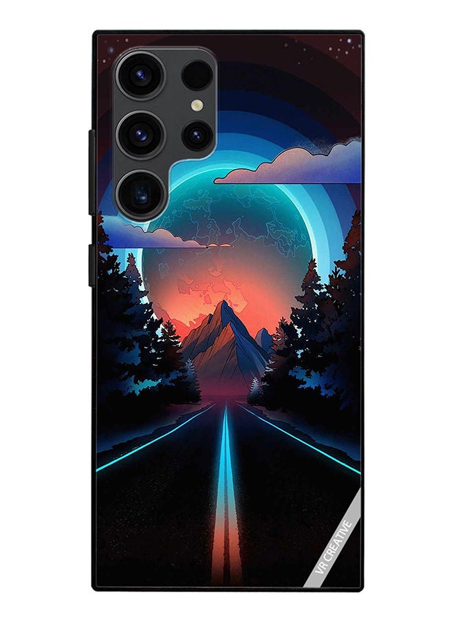 VR CREATIVE Protective Case Cover For Samsung Galaxy S23 Ultra 5G Road To Paradise Design Multicolour - Image 1