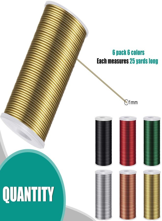 Hotop 6 Rolls Colored Aluminum Craft Wire 1mm Flexible Anodized Metal Artistic Floral Jewelry Making Craft Wire for DIY Jewelry Making Supplies(18 Gauge,456 ft) - Image 2