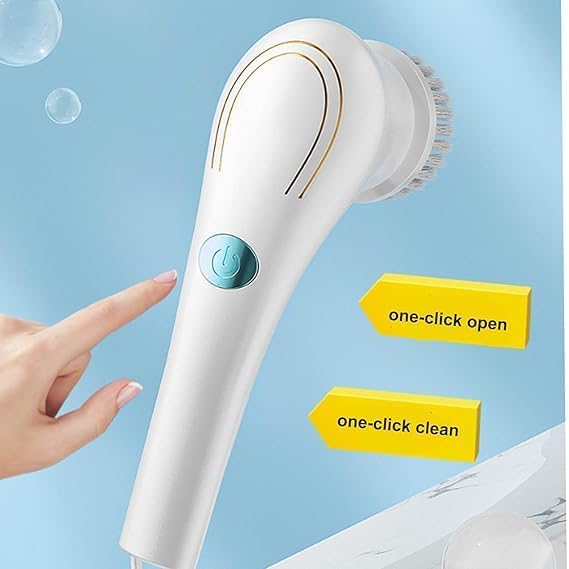 WENGTY Multi-Functional Cleaning Brush 5 in 1 Magic Scrubber Household Cleaning Tools Spin Scrubber Cleaning Scrubber Brush Heads, (Pack of 1) - Image 4
