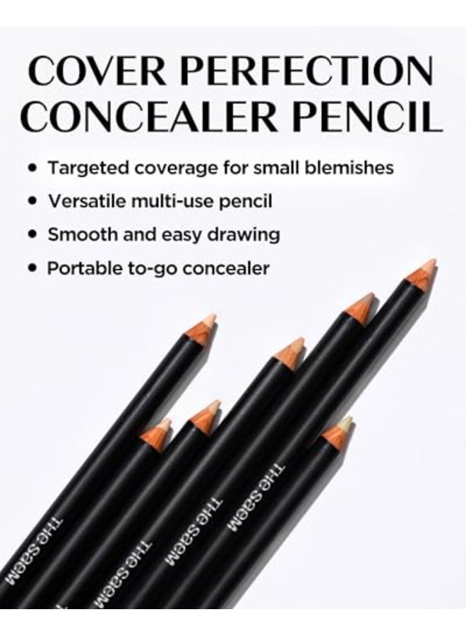 THESAEM Cover Perfection Ideal Concealer Pencil 004oz 15 Natural Beige for Neutral Medium Skin Tones 2123 Slim MultiUse Pencil for Blemishes Dark Circles Korean Makeup Concealer Stick - Image 3