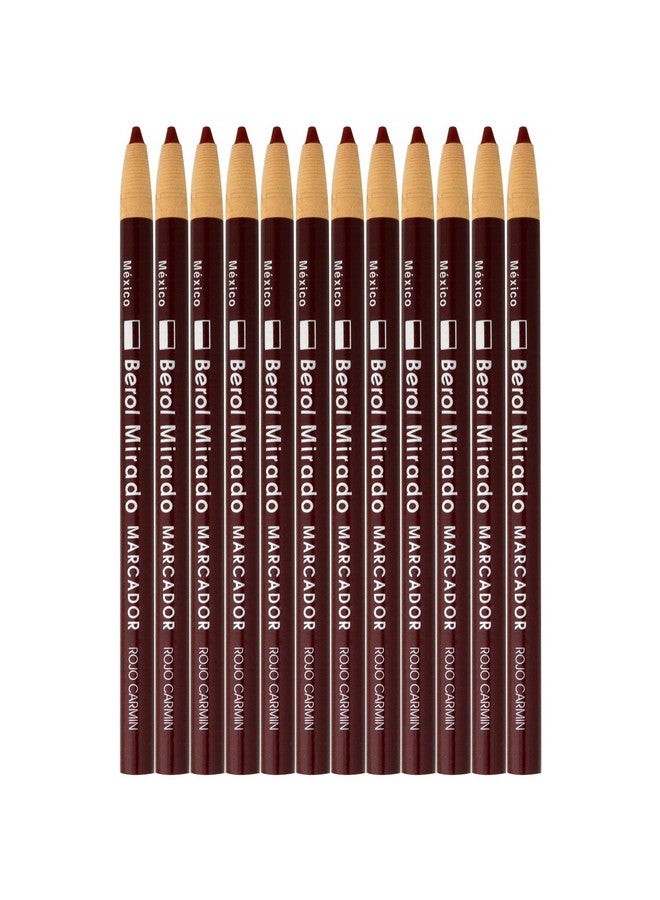 Berol Mirado Peel Off China Markers, Red, Dozen - 19409 - Image 1