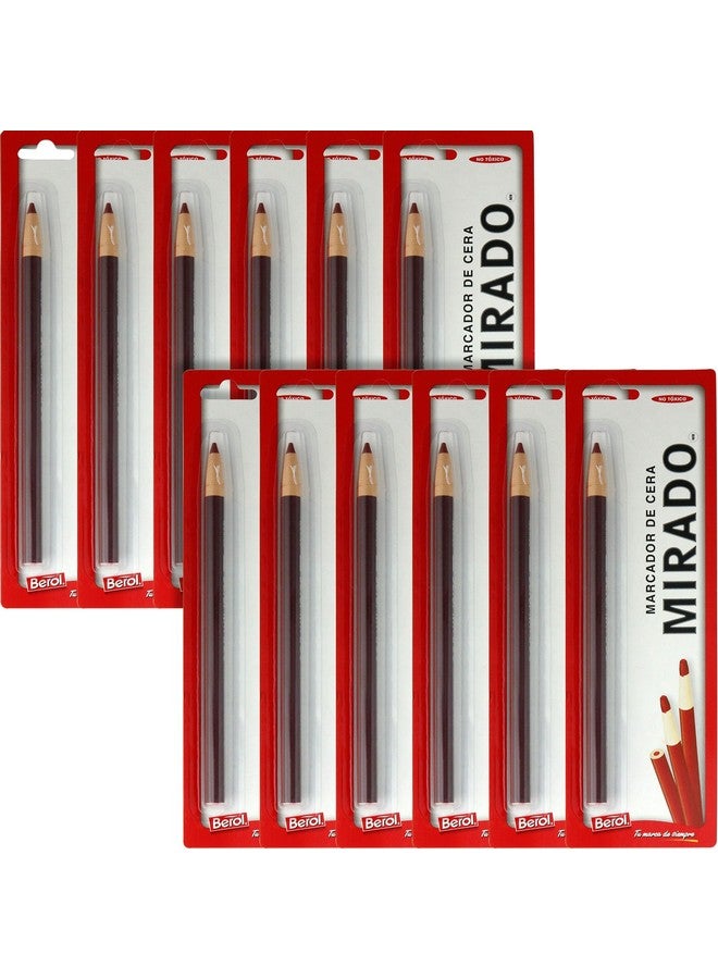 Berol Mirado Peel Off China Markers, Red, Dozen - 19409 - Image 2