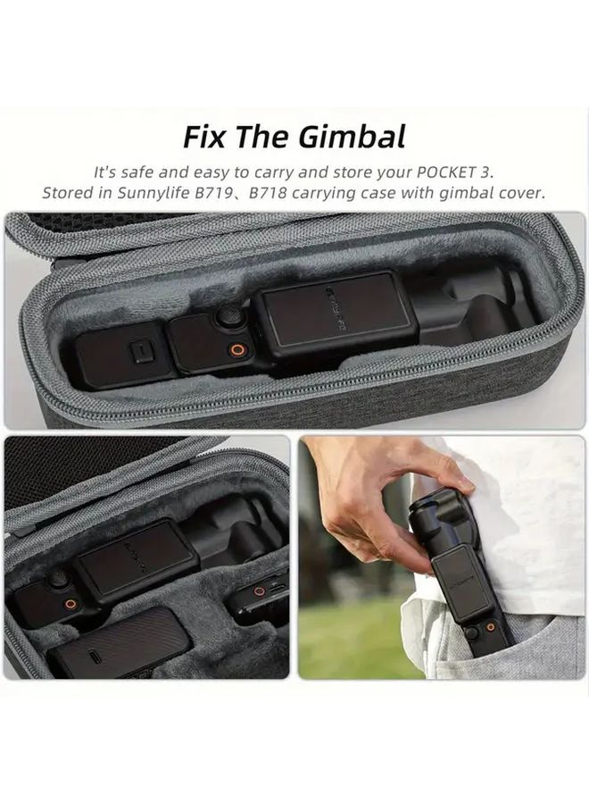 Black Protective Case And Screen Protector For DJI Osmo Pocket 3 Camera - Image 5